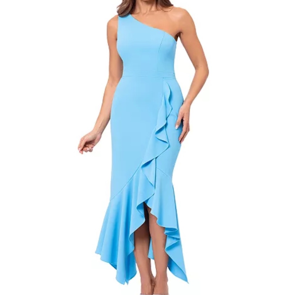 New XSCAPE One-Shoulder High-Low Dress Size 4